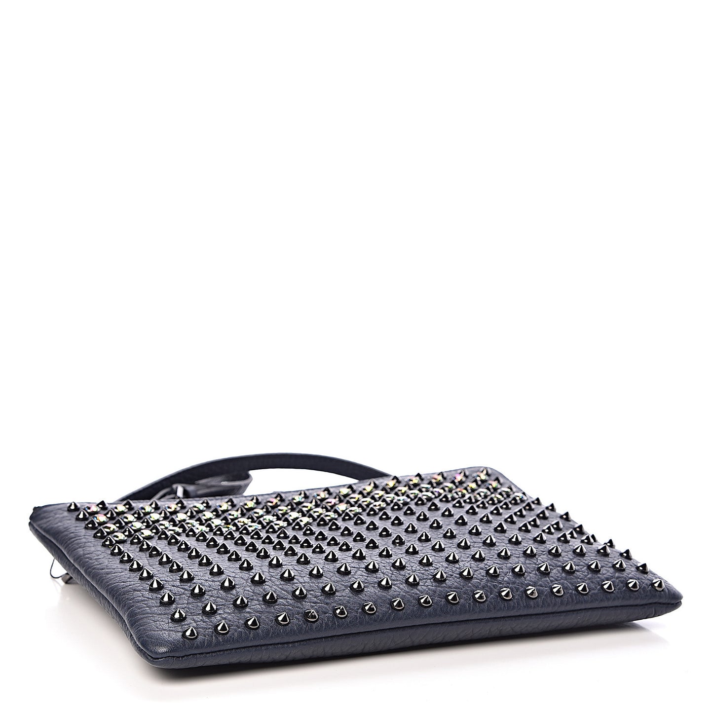 Calfskin Studded Medium Crossbody Blue