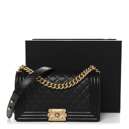 Chanel Caviar Quilted Medium Boy Flap Black 11 of 11