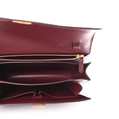 Celine Box Calfskin Medium Classic Box Flap Bag Burgundy 4 of 11