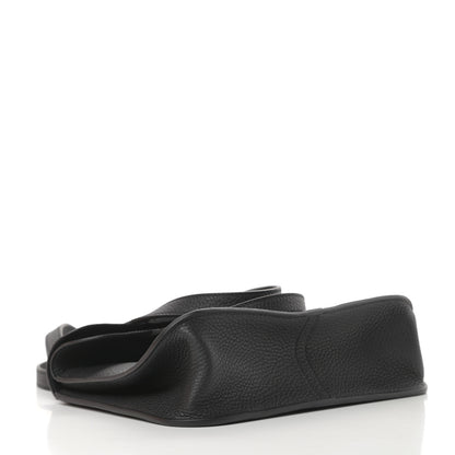 Hermes Taurillon Clemence Halzan 25 Black 6 of 13