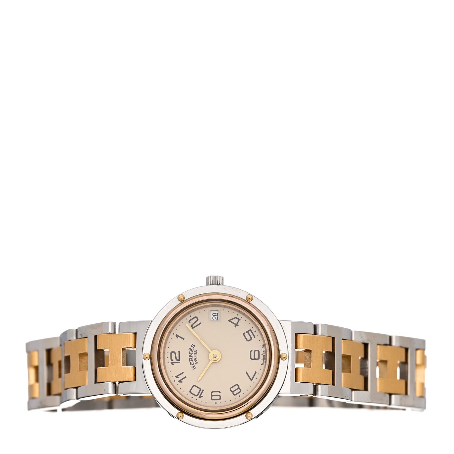 Stainless Steel 24mm Clipper Quartz Watch Gold
