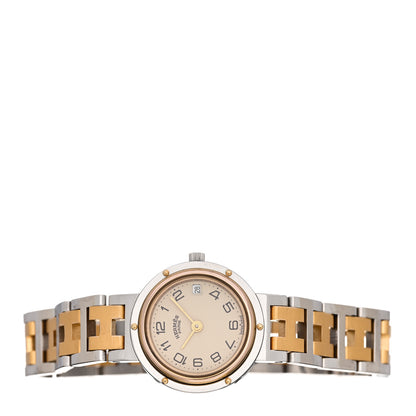 Hermes Stainless Steel 24mm Clipper Quartz Watch Gold 2 of 4