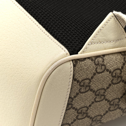 Gucci GG Supreme Monogram Textured Calfskin Web Small Ophidia Day Backpack Beige Ebony Mystic White 14 of 14