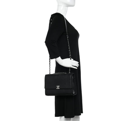 Chanel Crumpled Calfskin Flap Bag Black 2 of 11