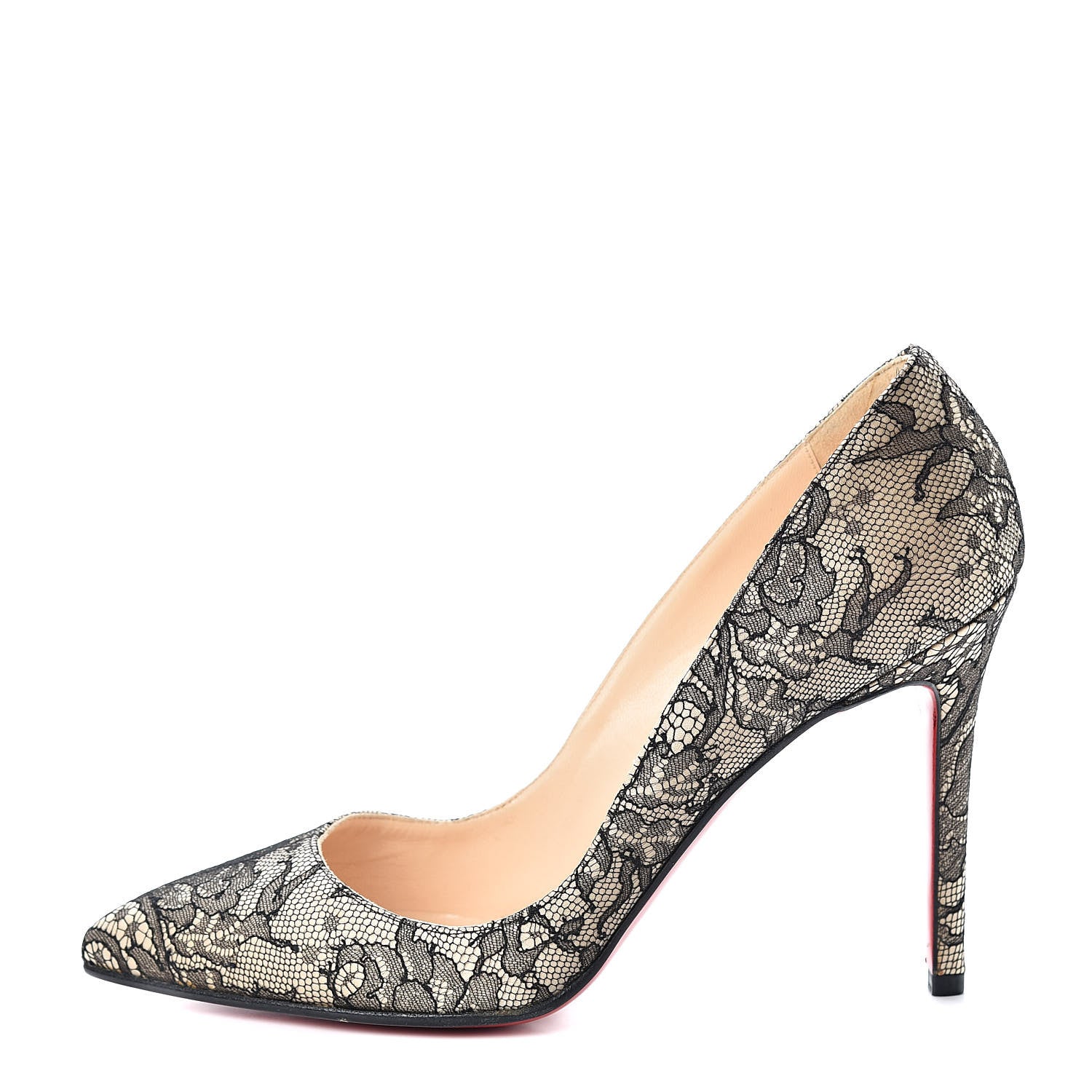 Christian Louboutin Pigalle Lace 100 Pumps 39 Black 1 of 11