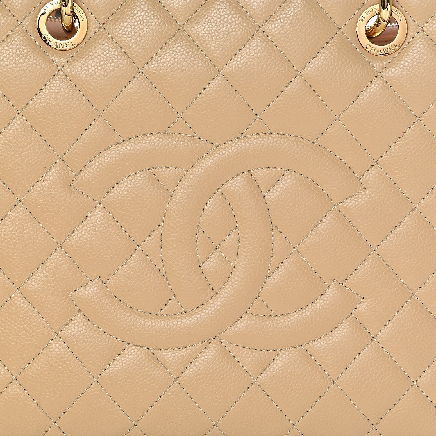 Chanel Caviar Quilted Grand Shopping Tote GST Beige Clair 13 of 13
