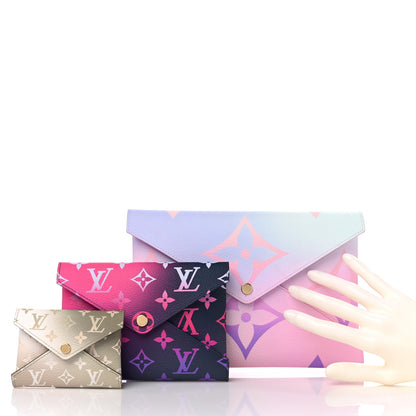 Louis Vuitton Monogram Giant Spring in the City Kirigami Pochette Set Sunrise Pastel Midnight Fuchsia Sunset Kaki 2 of 11