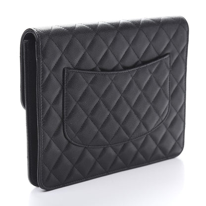 Chanel Caviar Quilted Square Flap Clutch Black 3 of 11