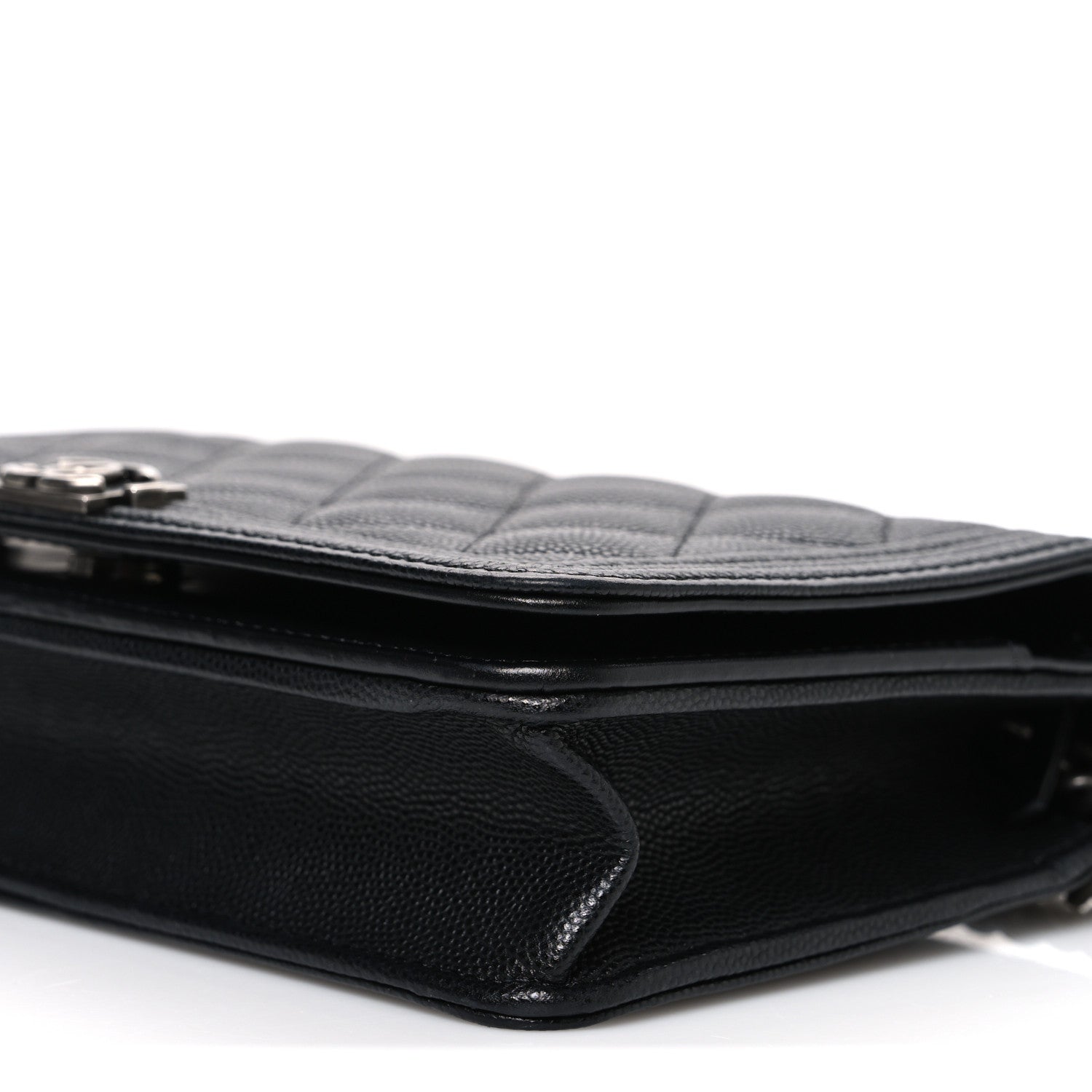 Chanel Caviar Quilted Boy Wallet On Chain WOC Black 11 of 11