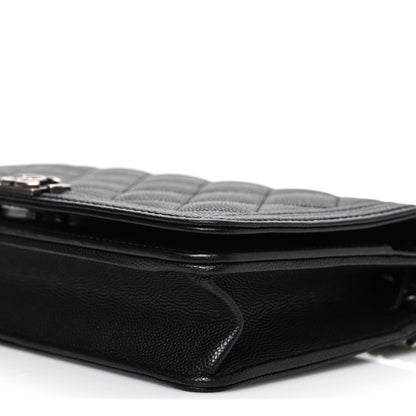 Chanel Caviar Quilted Boy Wallet On Chain WOC Black 11 of 11