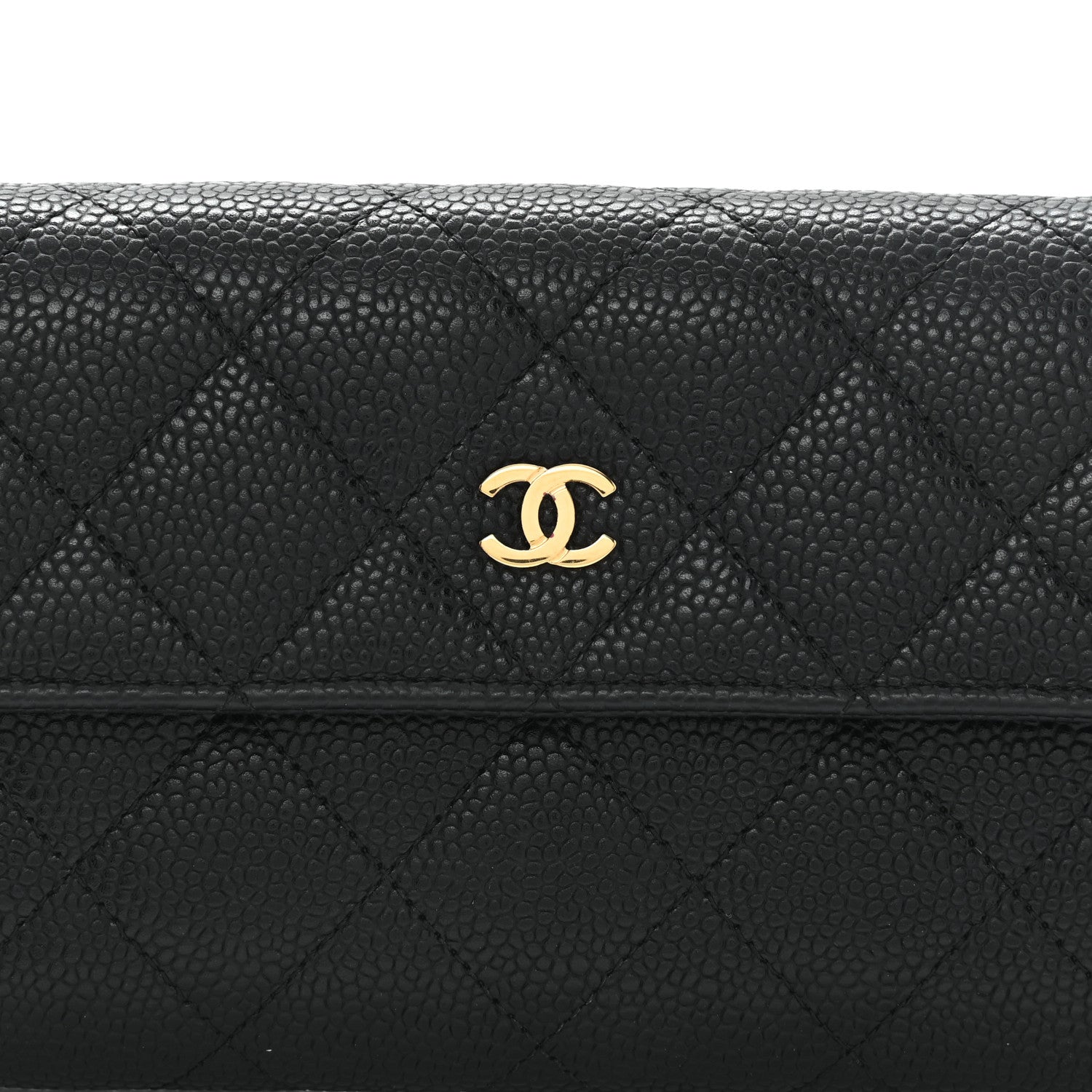 Chanel Caviar Quilted Large Gusset Flap Wallet Black 9 of 12