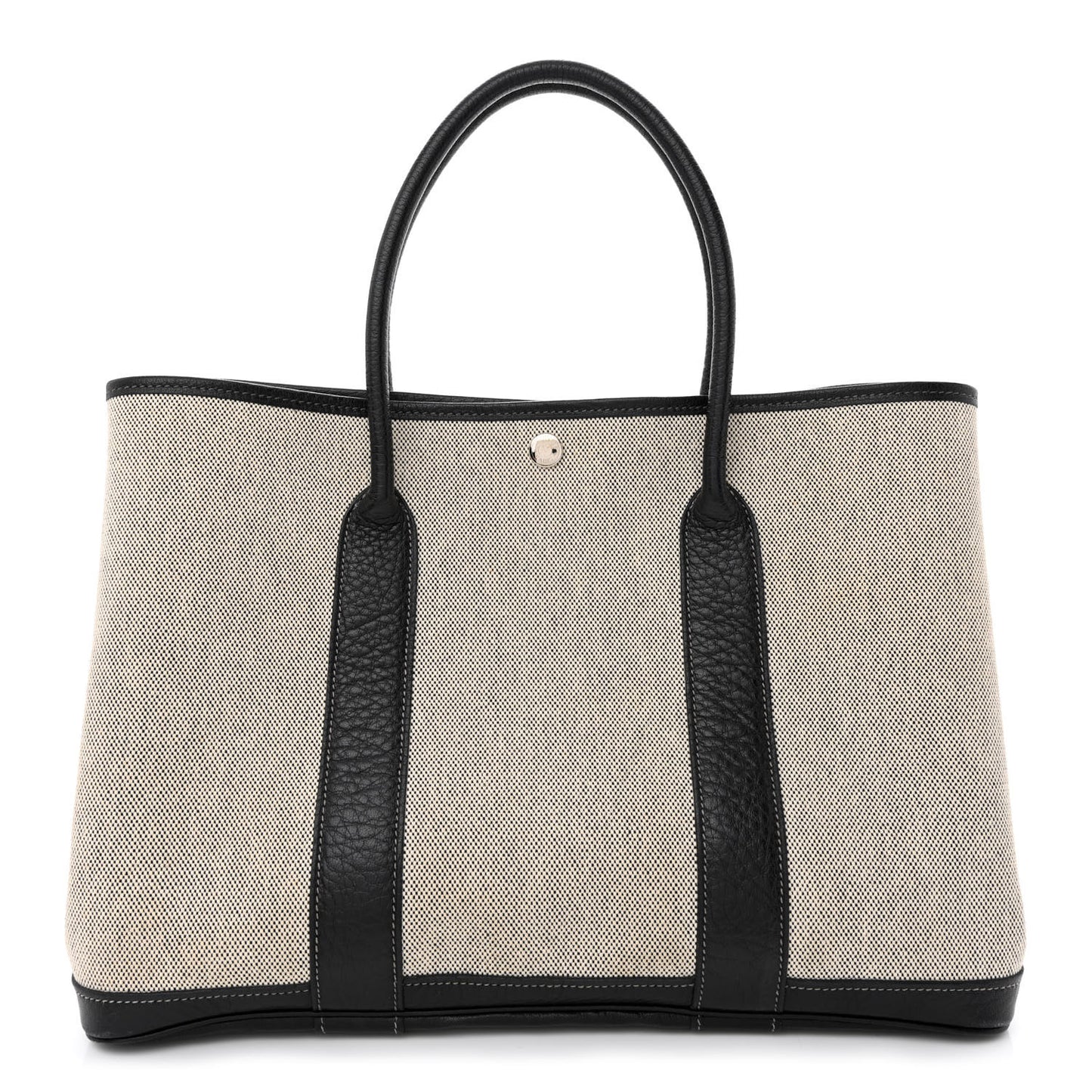 Twill H Negonda Garden Party 36 MM Tote Ecru Black