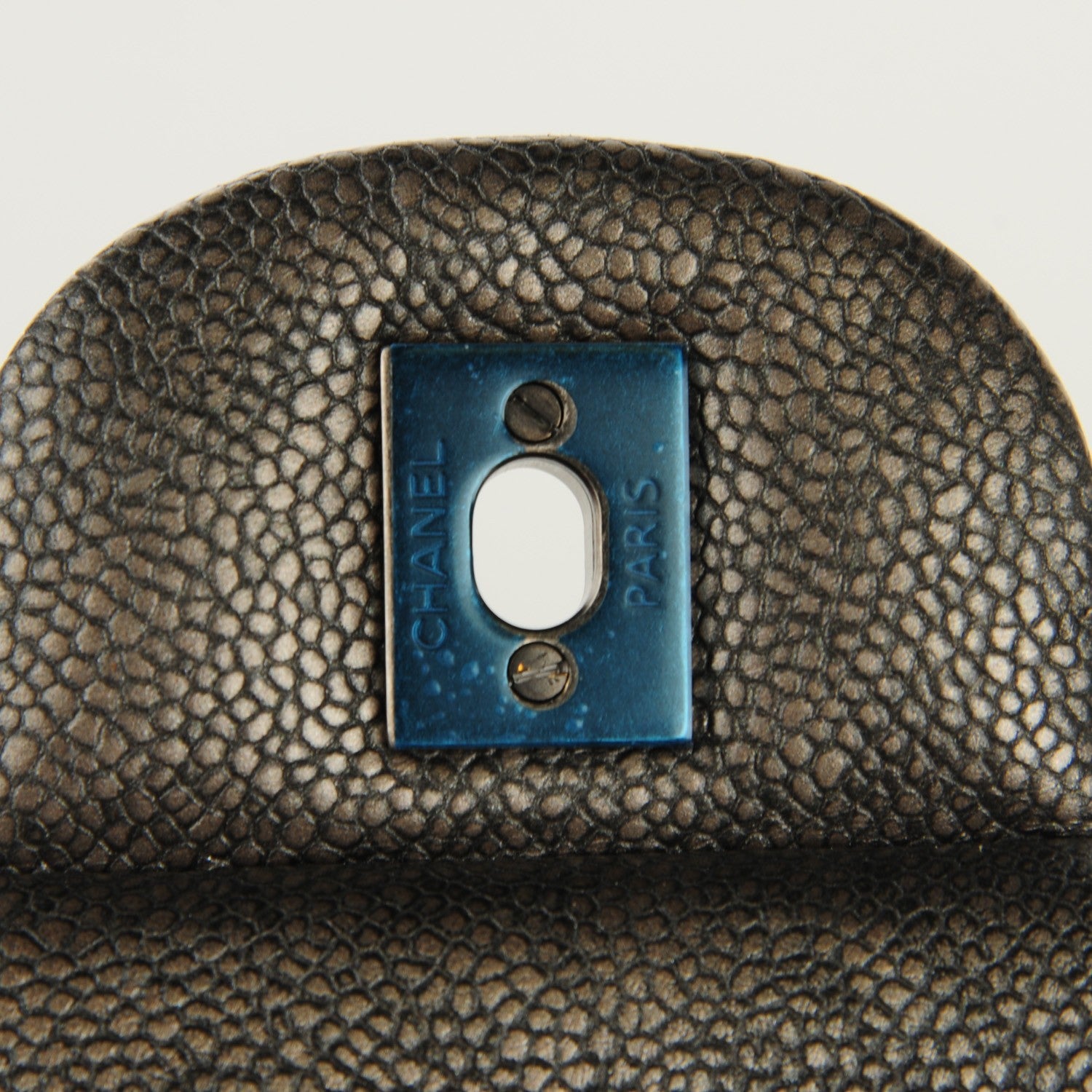 Chanel Iridescent Caviar Quilted Jumbo Double Flap Dark Silver 5 of 7