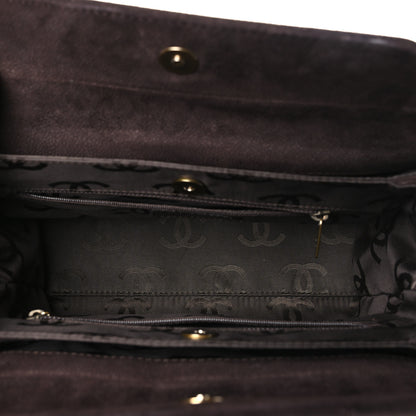 Chanel Suede Caviar Stitched CC Shoulder Bag Brown 5 of 12