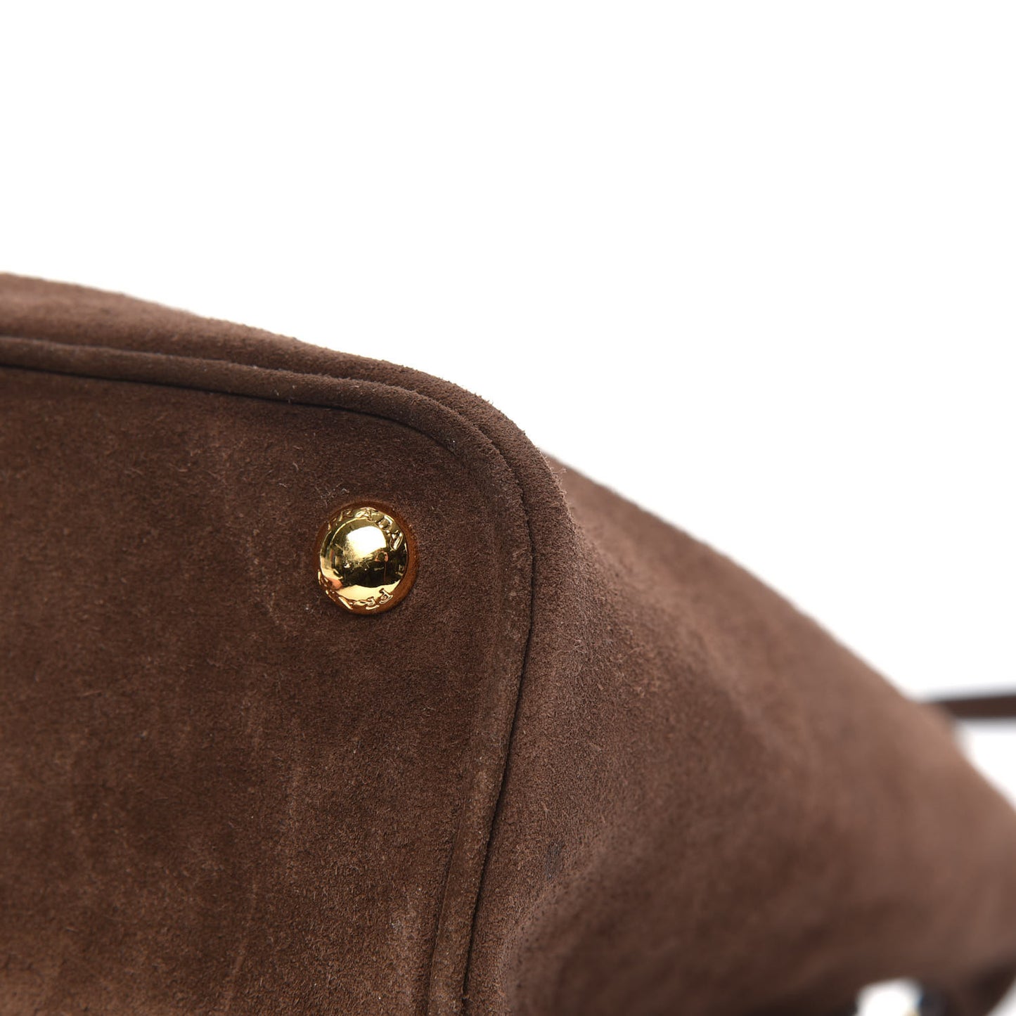 Scamosciato Suede Medium Double Bag Tote Mogano