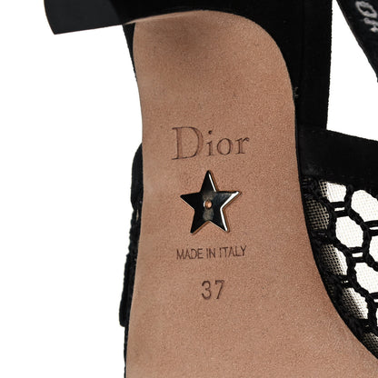 Christian Dior Resille Ribbon J'Adior Slingback 65mm Pumps 37 Black 6 of 11