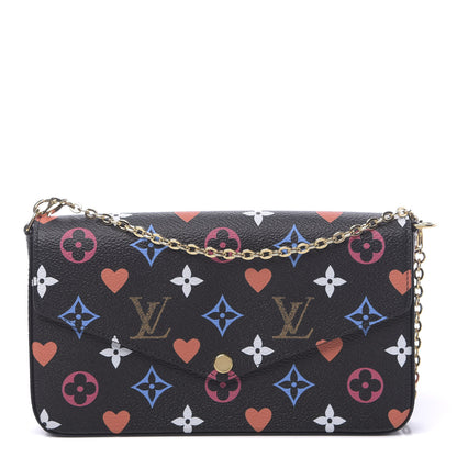 Louis Vuitton Game On Felicie Chain Wallet Black 1 of 11