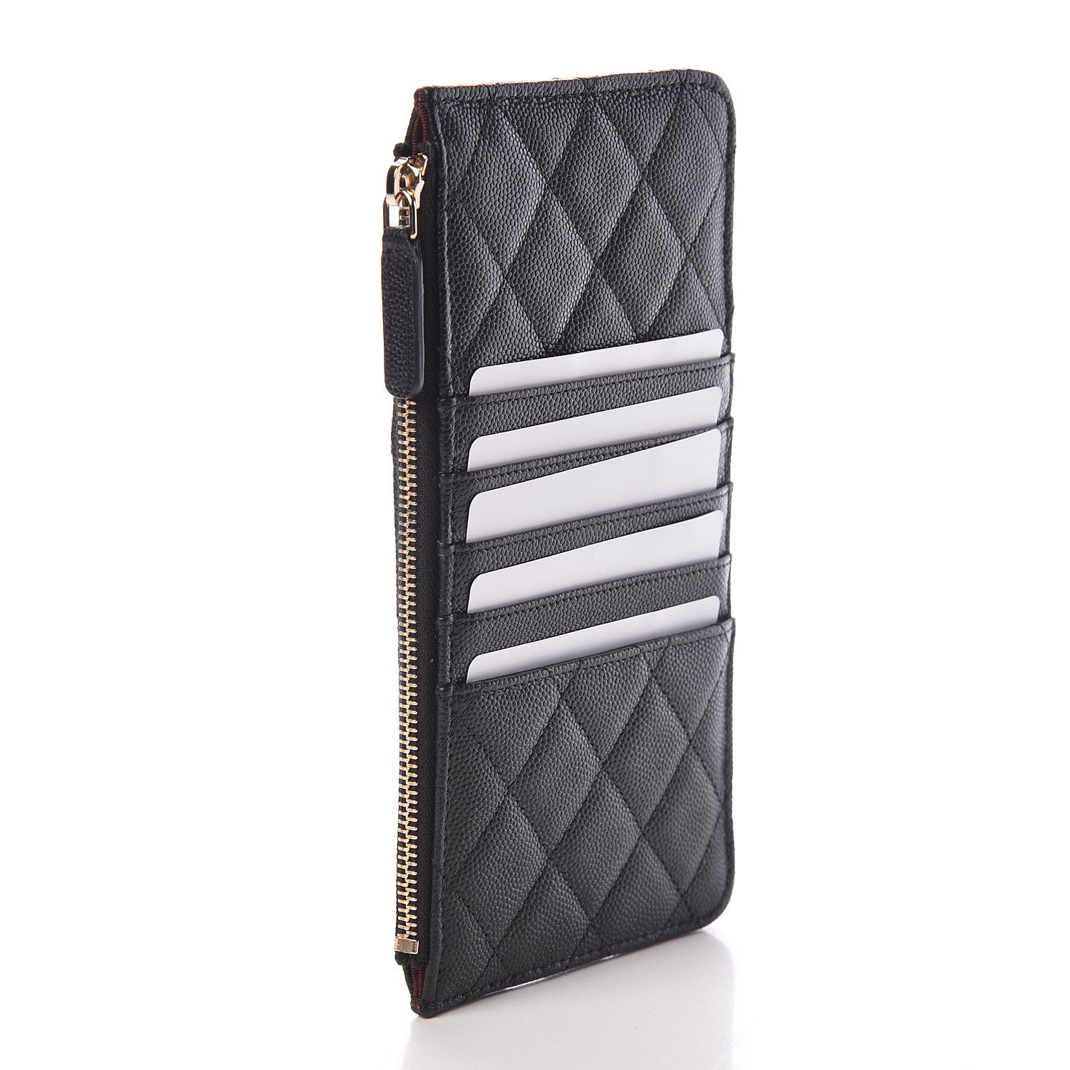 Chanel Caviar Quilted Classic Flat Wallet Pouch Black 3 of 8