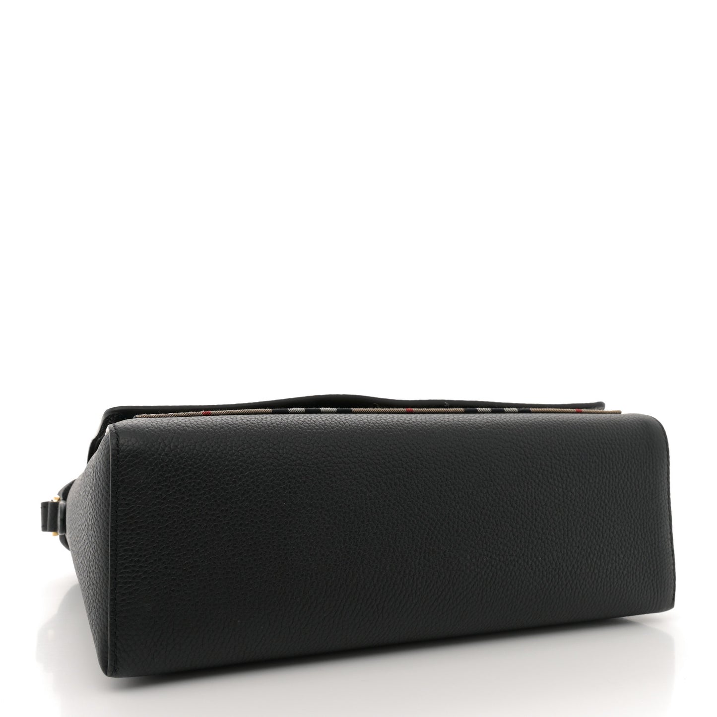 Grainy Calfskin Vintage Check Note Crossbody Bag Black