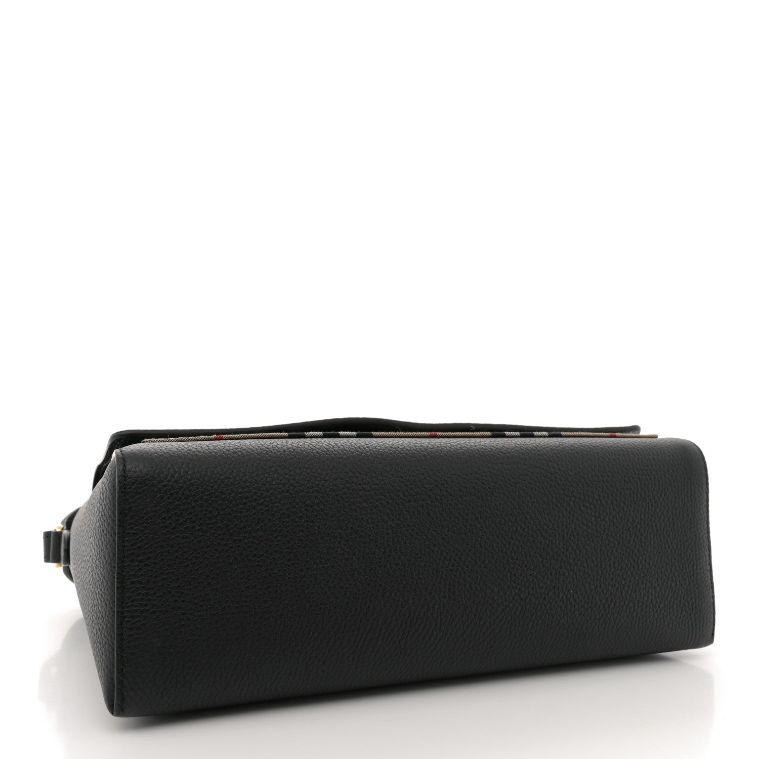 Burberry Grainy Calfskin Vintage Check Note Crossbody Bag Black 4 of 11