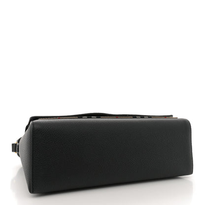 Burberry Grainy Calfskin Vintage Check Note Crossbody Bag Black 4 of 11