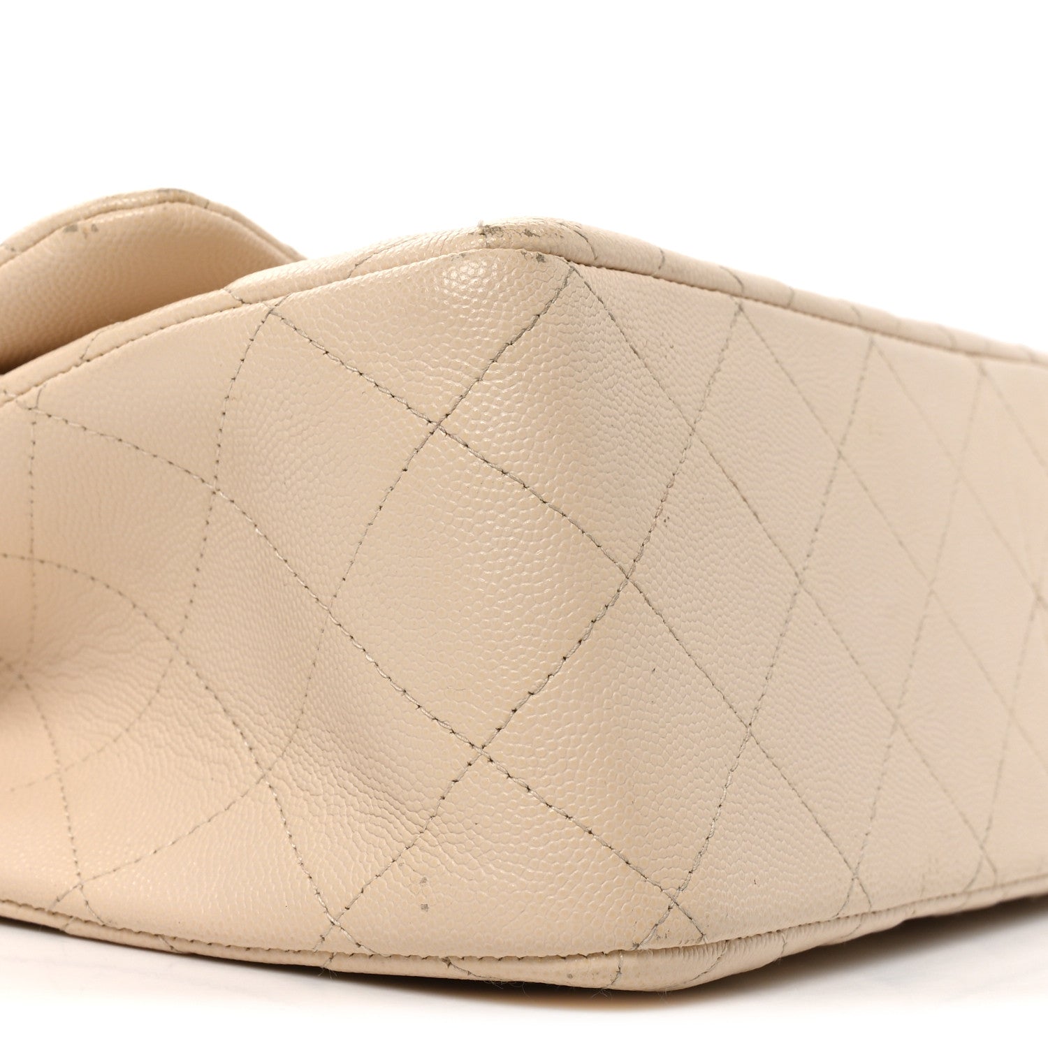 Chanel Caviar Quilted Jumbo Double Flap Beige Clair 9 of 10