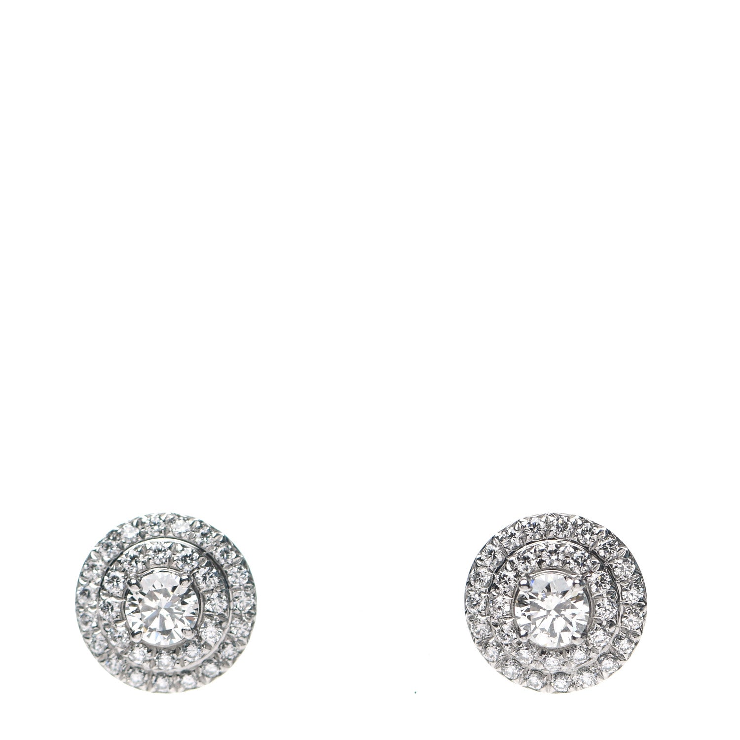 Tiffany Platinum Diamond .60ctw Soleste Earrings 1 of 5