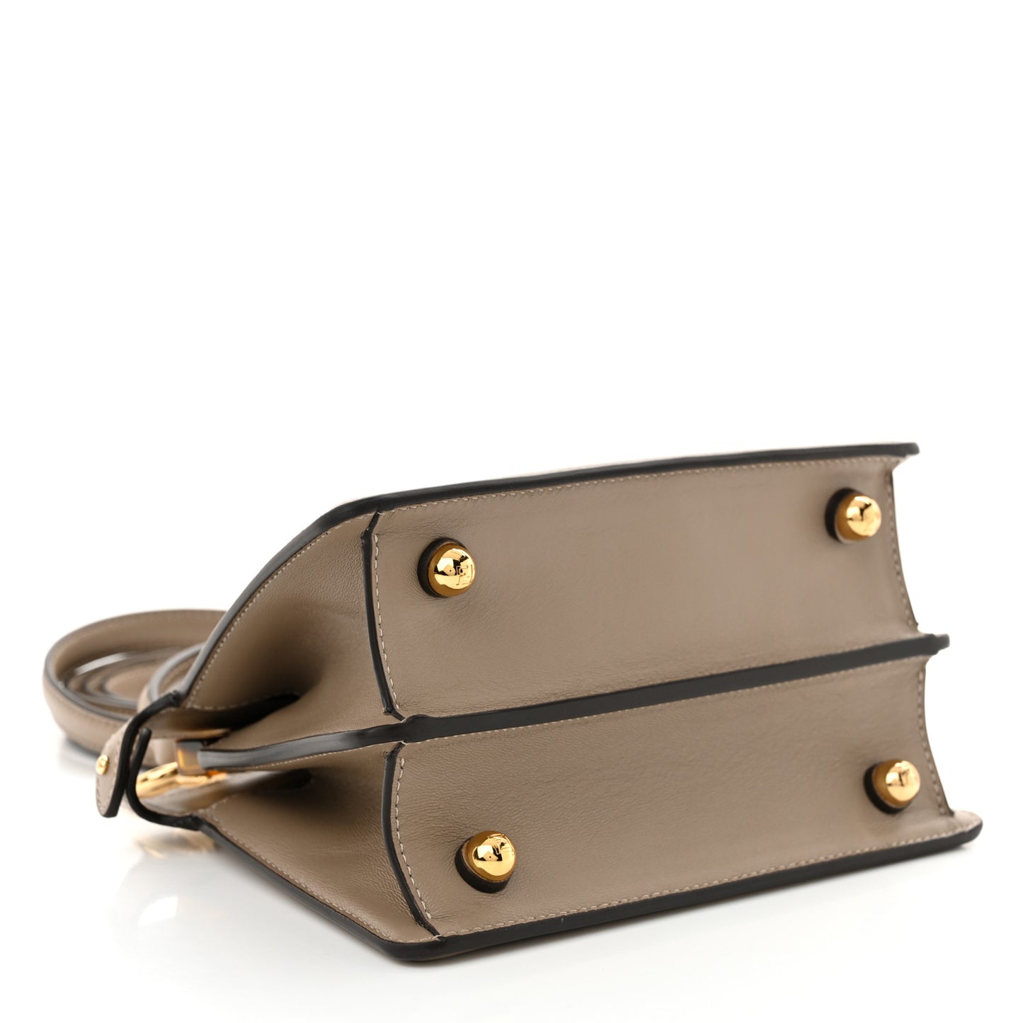 Shiny Nappa Plexiglass Petite Peekaboo I SEE U Satchel Tortora