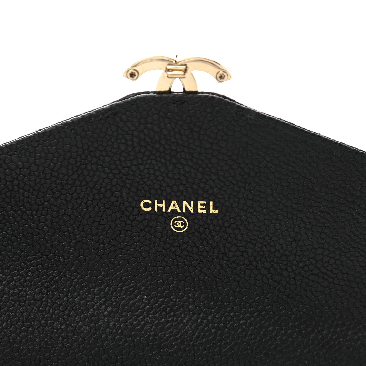 Chanel Caviar Quilted CC Box Gusset Flap Wallet Black 6 of 9