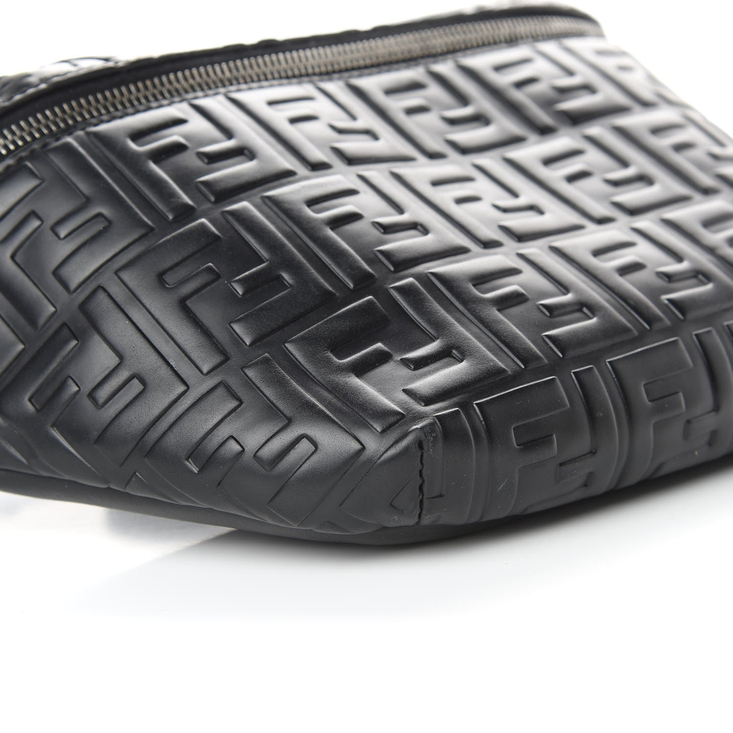 Fendi Vitello Century FF 1974 Embossed Belt Bag Black 5 of 9