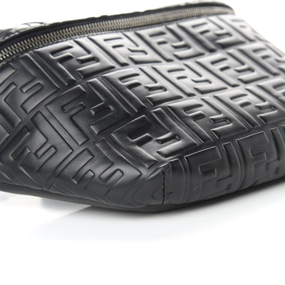 Fendi Vitello Century FF 1974 Embossed Belt Bag Black 5 of 9