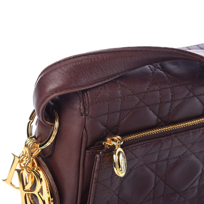 Christian Dior Lambskin Cannage Crossbody Flap Brown 13 of 16
