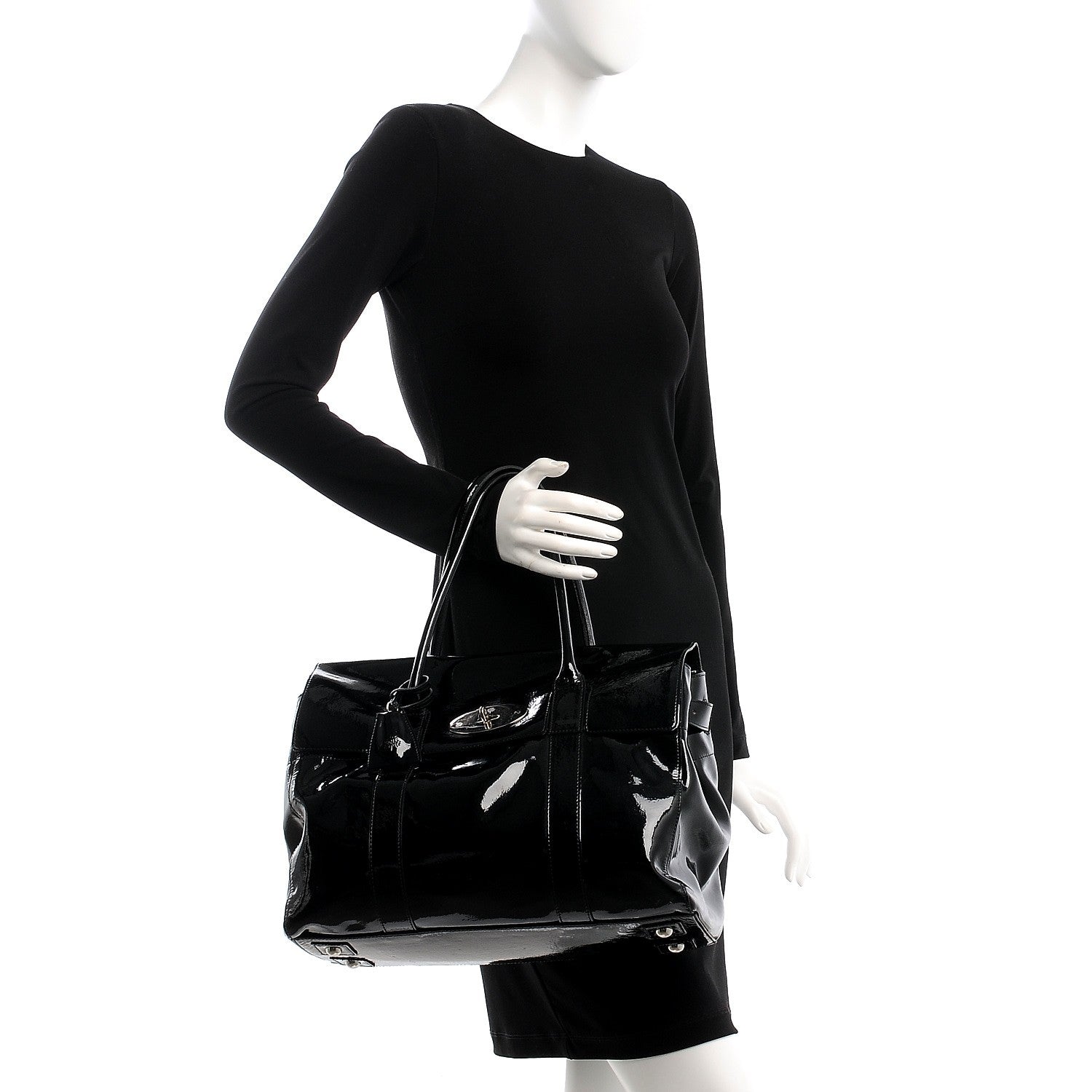 Mulberry Patent Bayswater Black 2 of 7