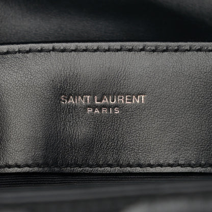 Saint Laurent Calfskin Y Quilted Monogram Medium Loulou Chain Satchel Black 7 of 15