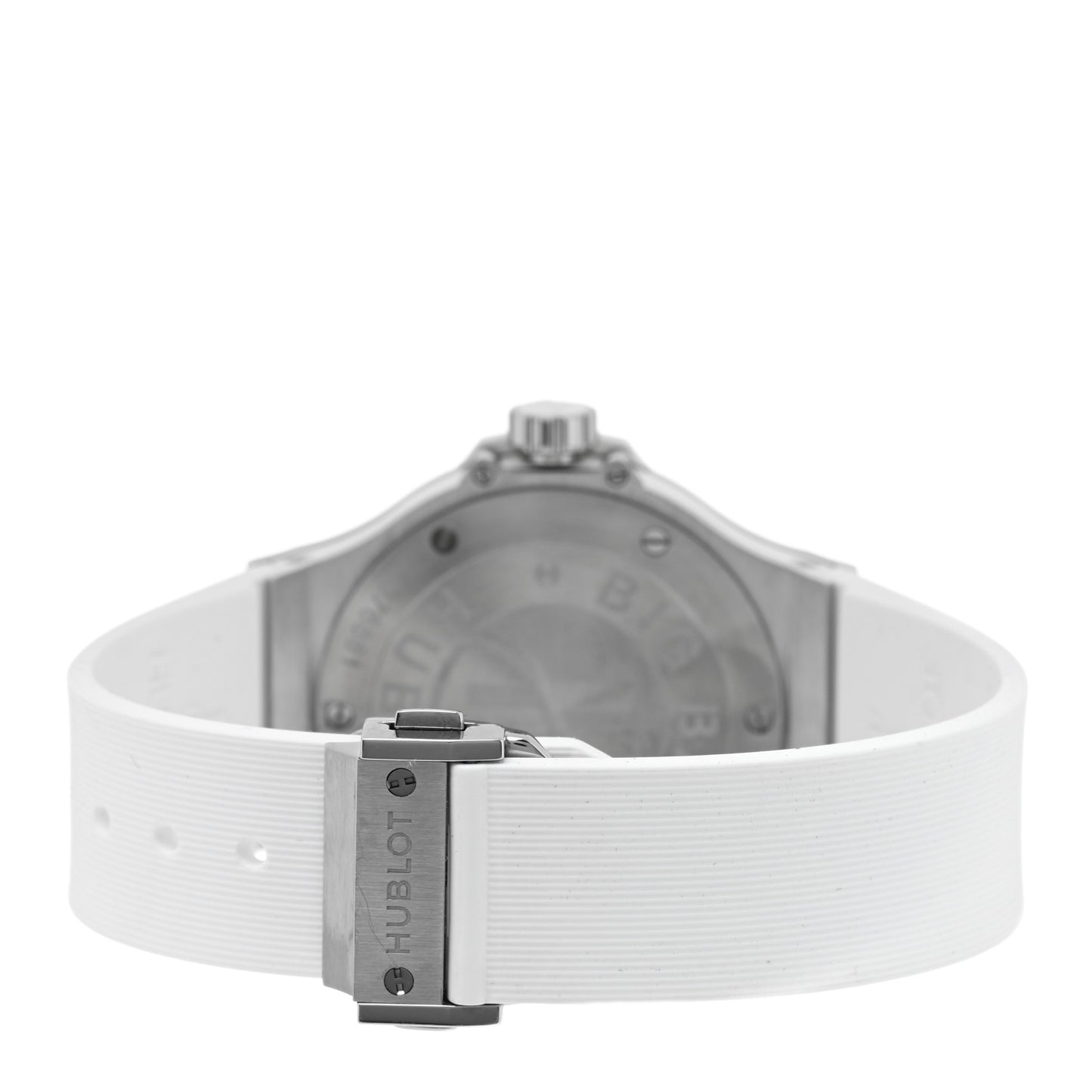 Stainless Steel Rubber Diamond Pave Bezel 38mm Big Bang Quartz Watch White 361.SE.2010.RW.1104