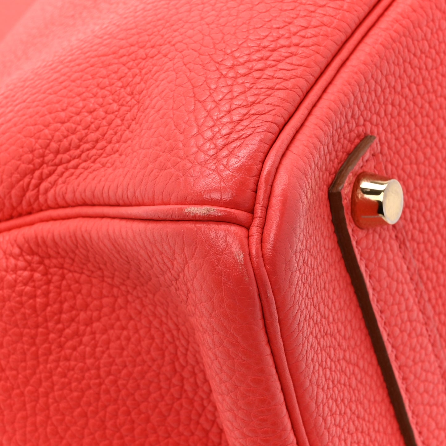 Togo Birkin 35 Rouge Pivoine
