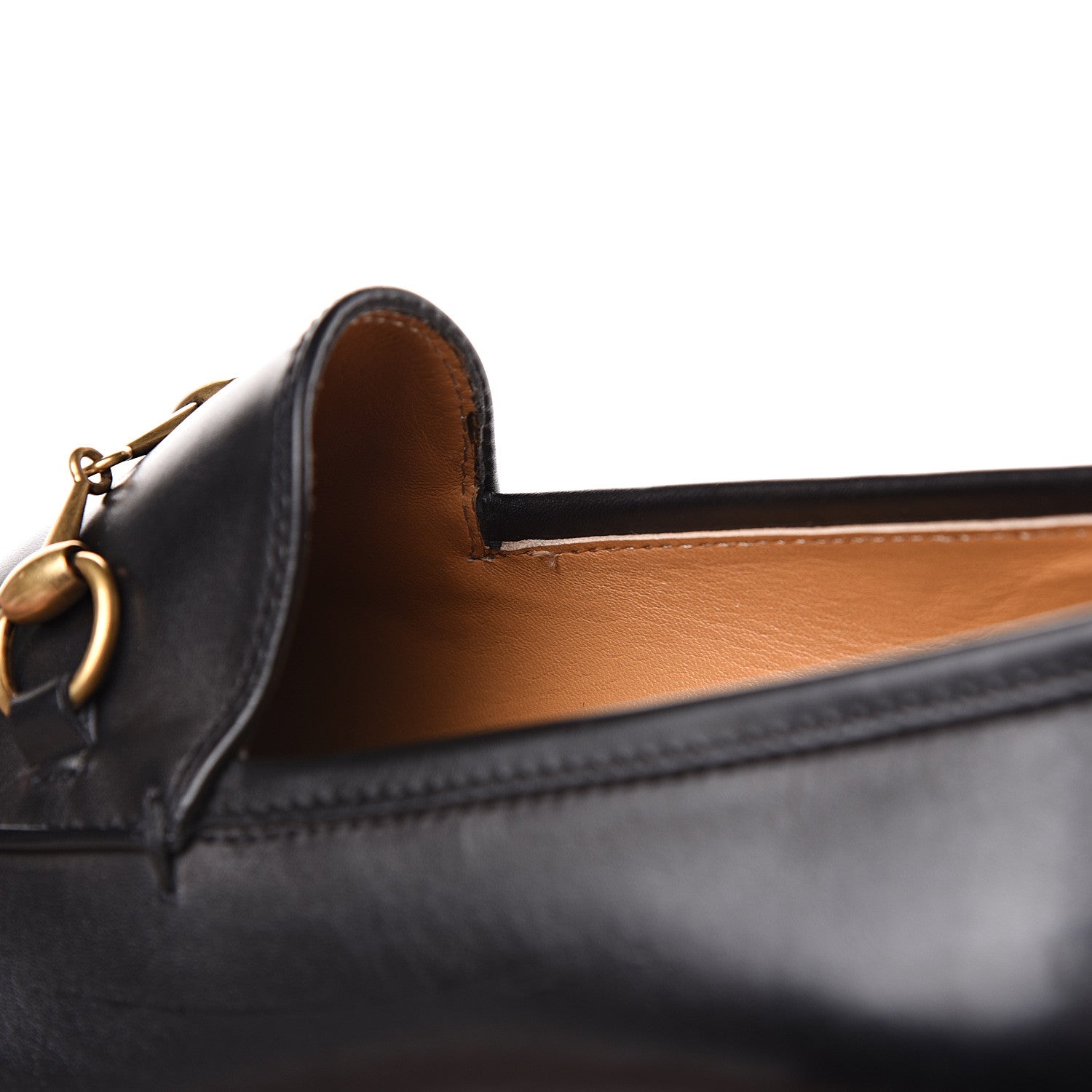Gucci Calfskin Womens Jordaan Loafers 38.5 Black 11 of 12
