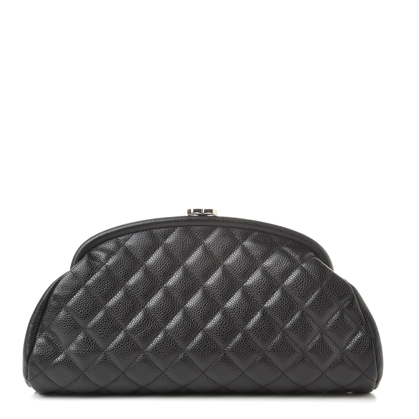 Caviar Quilted Timeless Clutch Black
