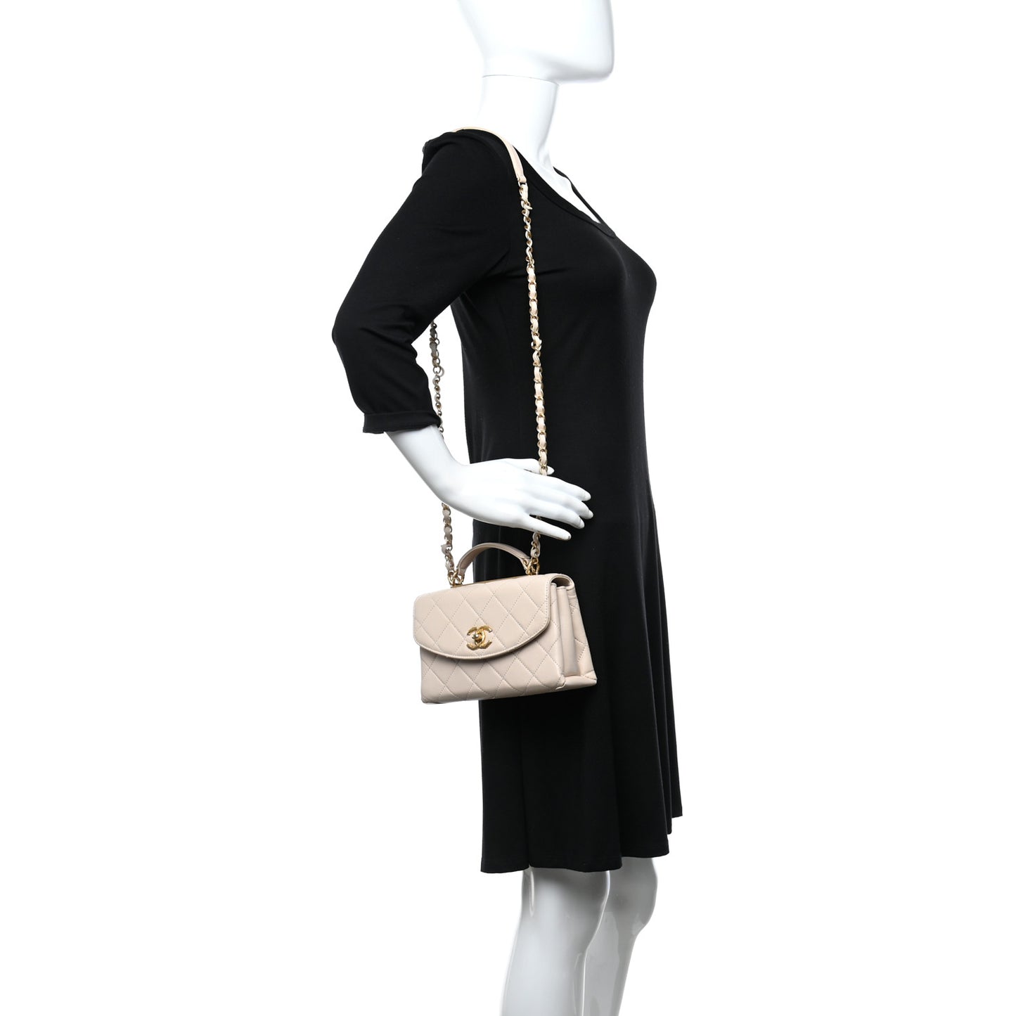 Lambskin Quilted Mini Trendy Spirit Top Handle Flap Light Pink