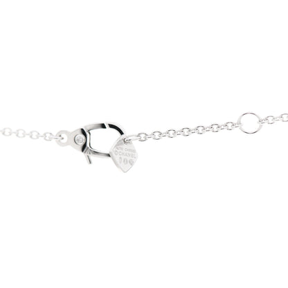 Chanel 18K White Gold Diamond Coco Crush C Necklace 3 of 4