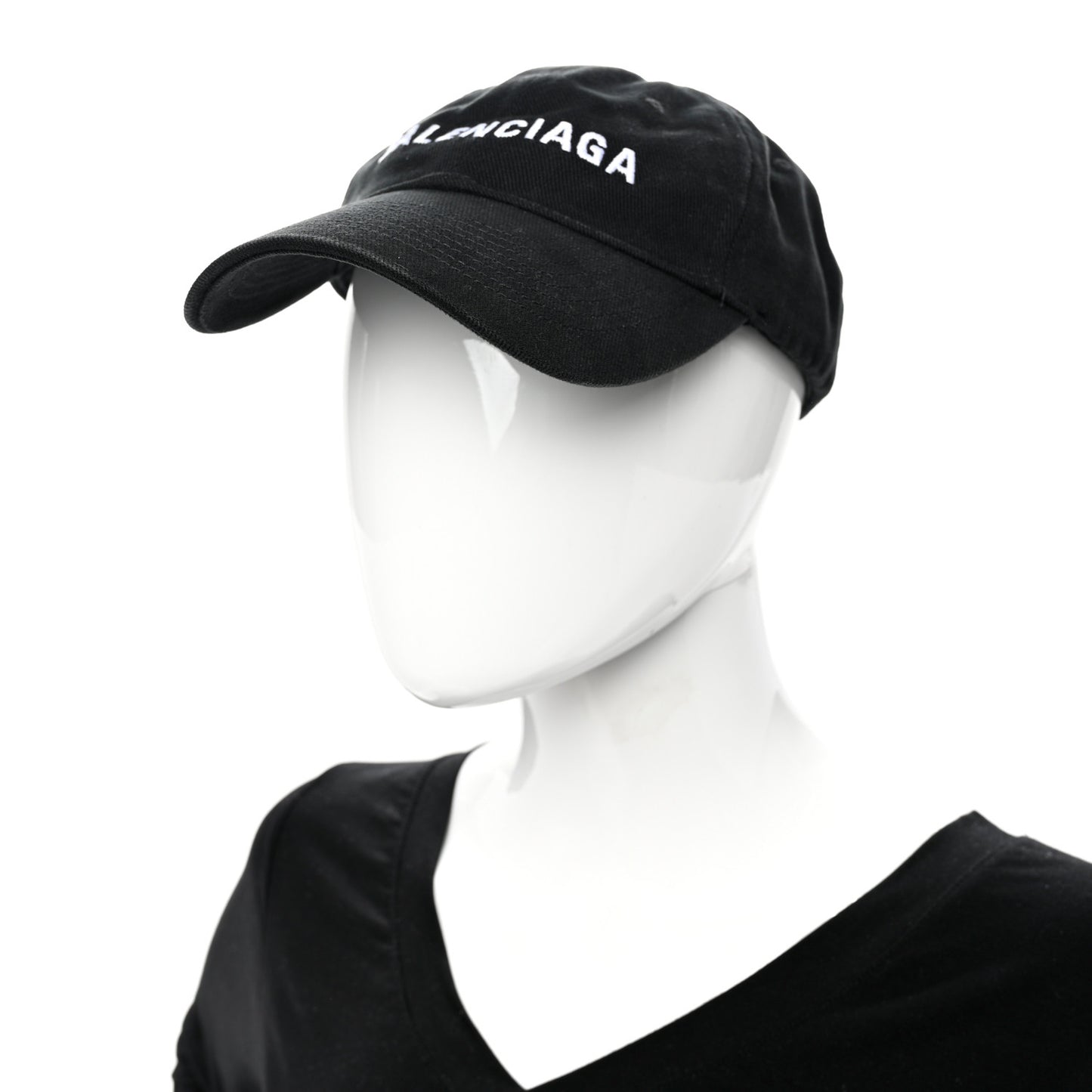 Cotton Logo Classic Baseball Cap 58 L Black White