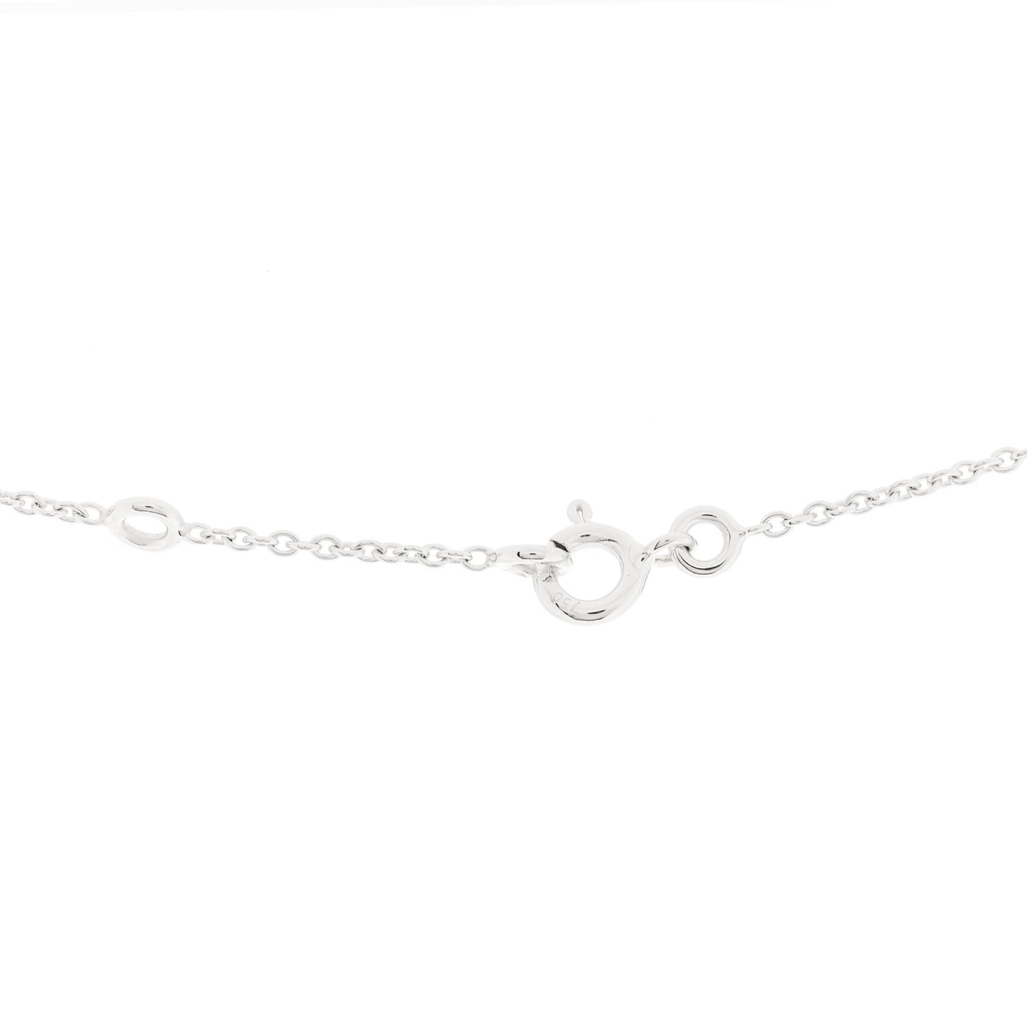 18K White Gold Diamond PM Chaine d'Ancre Enchainee Necklace