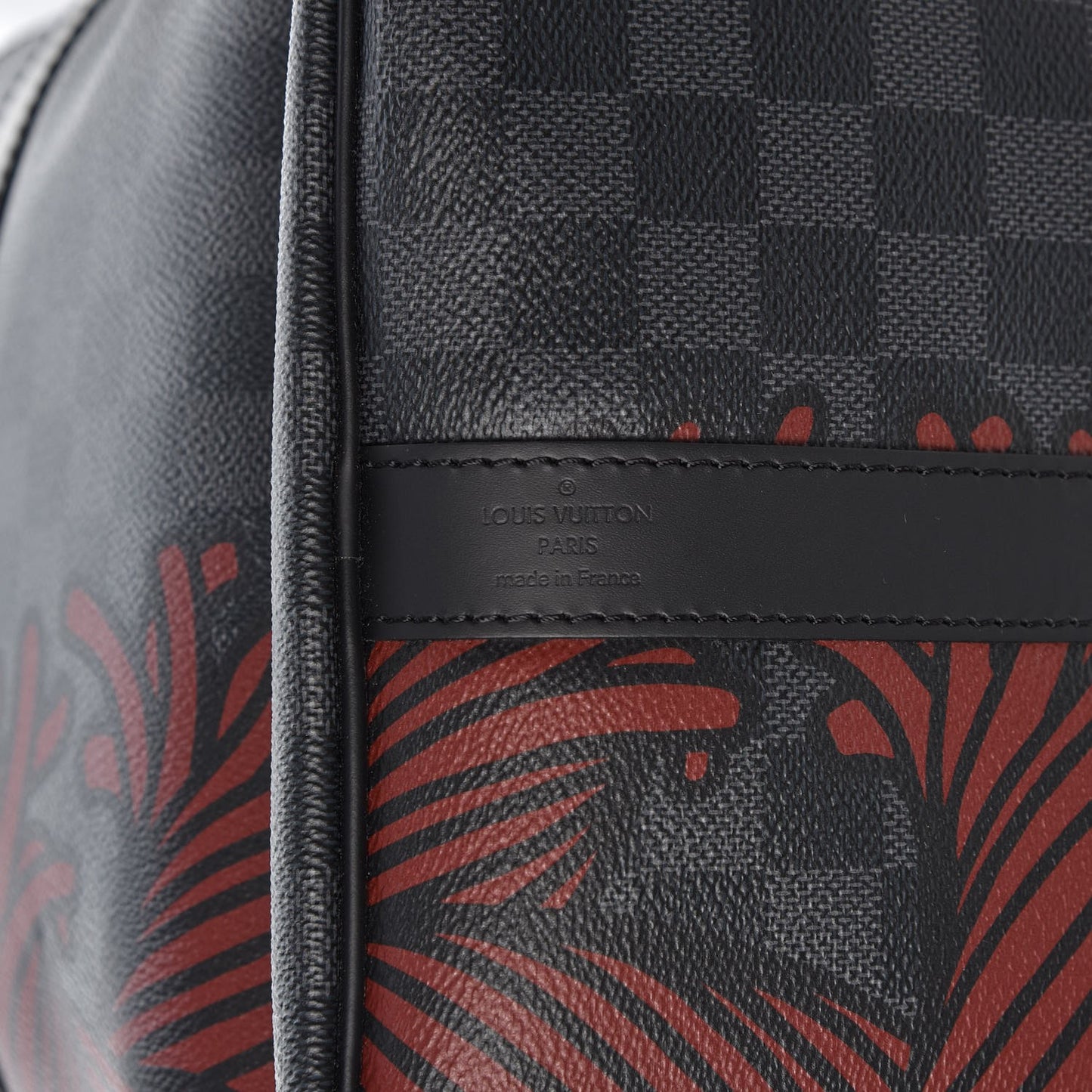 Damier Graphite Rope Keepall Bandouliere 45 Red