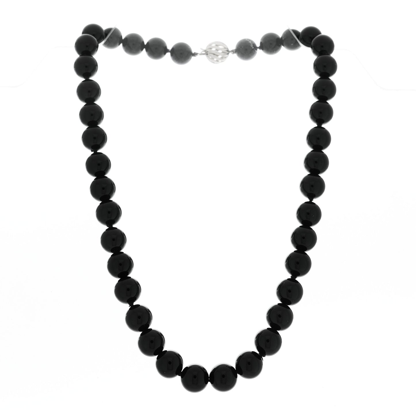 Sterling Silver Black Onyx 10mm Paloma Picasso Bead Necklace