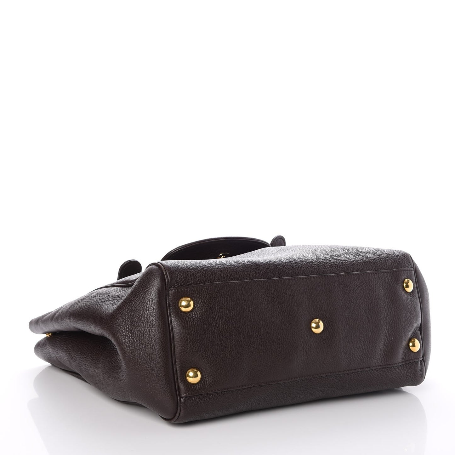 Pebbled Calfskin Medium 1973 Tote Dark Brown