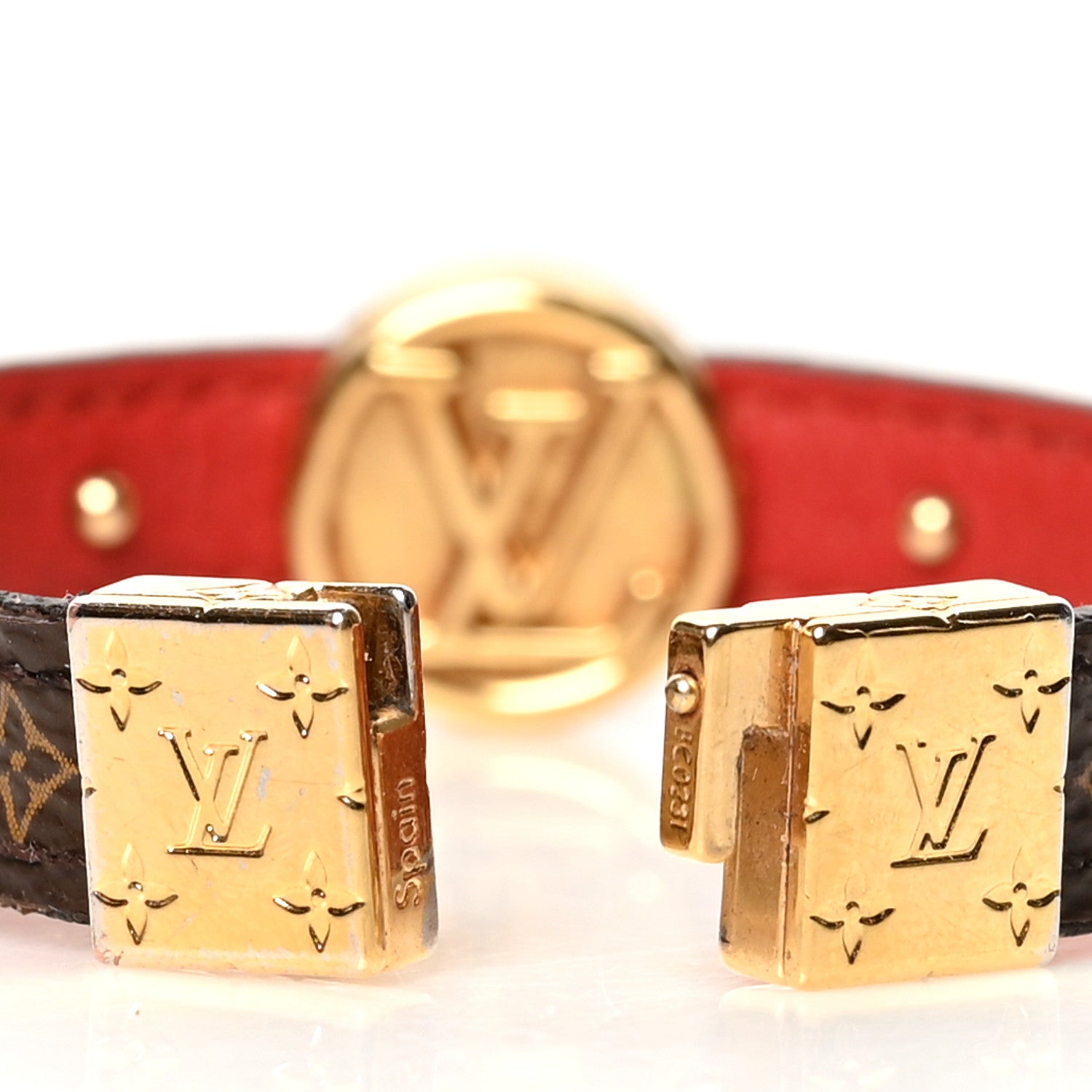 Louis Vuitton Monogram LV Circle Reversible Bracelet 17 Black 4 of 6