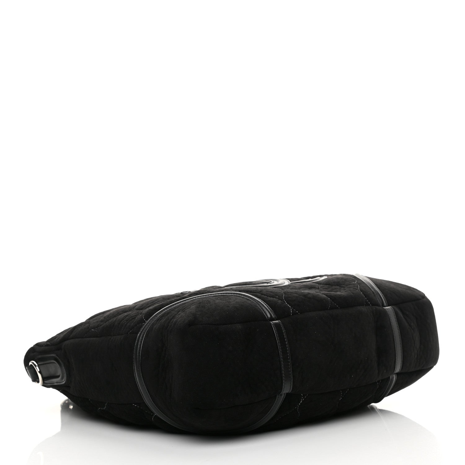 Chanel Microsuede Quilted Rodeo Drive Hobo Black 4 of 11
