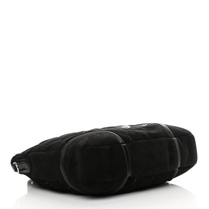 Chanel Microsuede Quilted Rodeo Drive Hobo Black 4 of 11