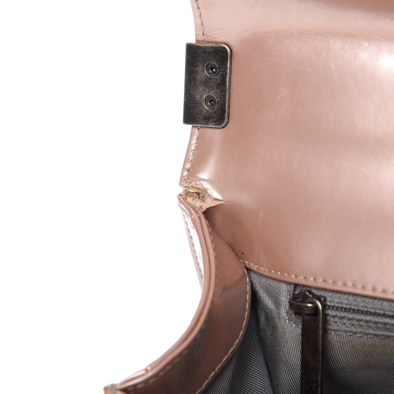 Chanel Iridescent Glazed Calfskin Medium Boy Flap Light Pink 12 of 13