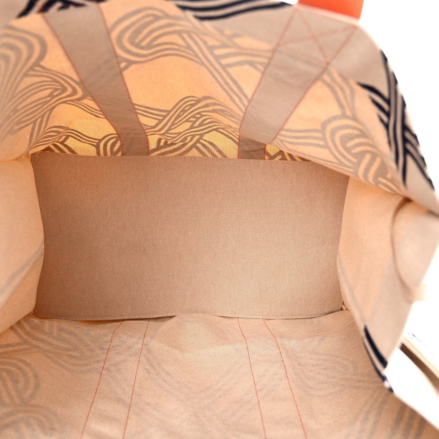 Hermes Cotton Canvas Noeuds Marins Beach Bag 6 of 9